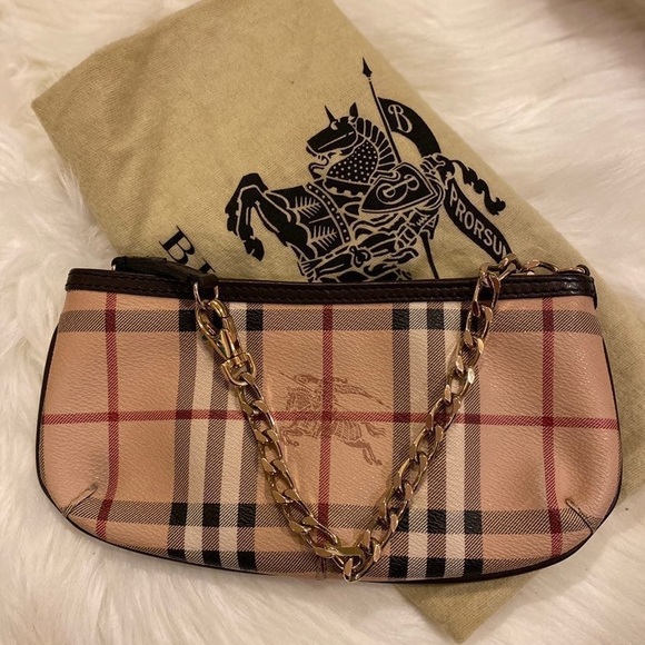 BURBERRY Haymarket Check Anabel Wristlet - Picture 1 of 9